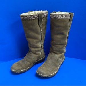 UGG Tall Suede & Sheepskin Boot Size 6